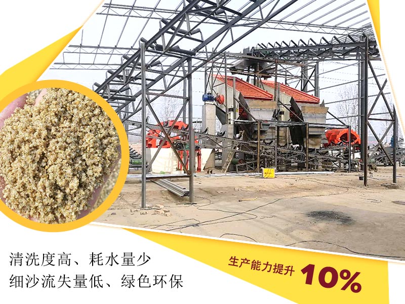 洗沙機(jī)設(shè)備節(jié)能環(huán)保，生產(chǎn)能力提升10%