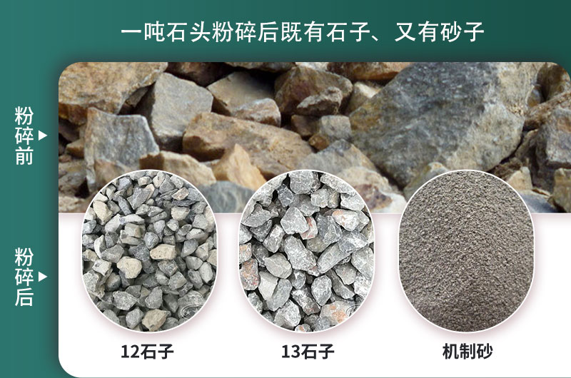 一噸石頭能出多少噸石子，石子破碎設(shè)備有哪些
